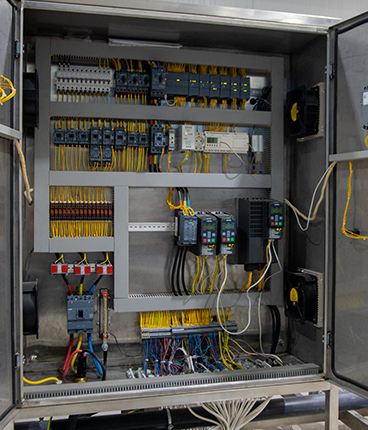 Control panels assembling in our factory